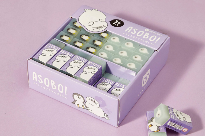 北极动物果冻橡皮