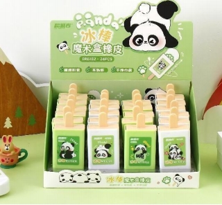 熊喵胖达冰棒魔术盒橡皮