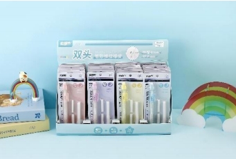马卡龙系列双头笔形推拉橡皮